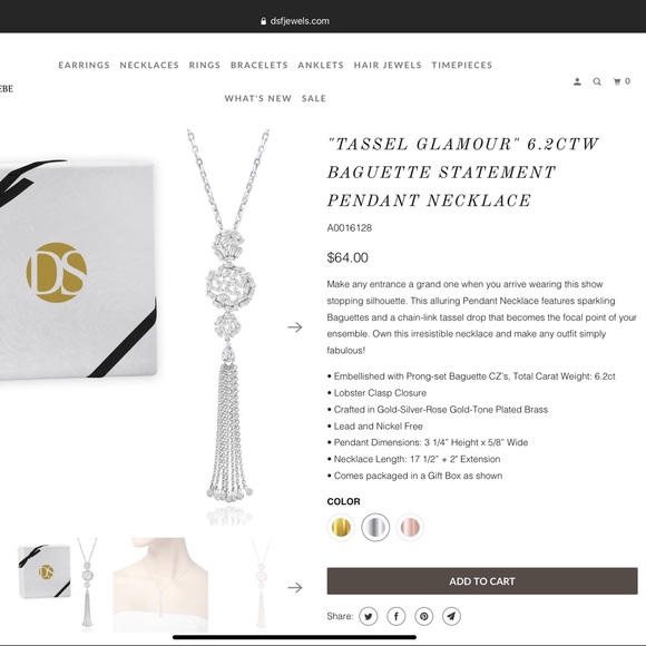 DANIELA SWAEBE baguette tassel necklace - Picture 4 of 8